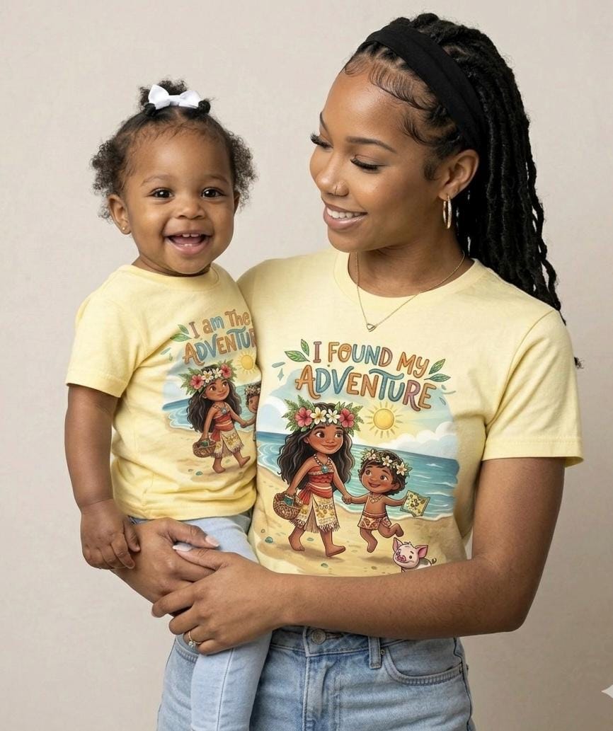 Mommy&Me Big Sister/Little sister "I Found My Adventure"Matching Woman Youth Shirt