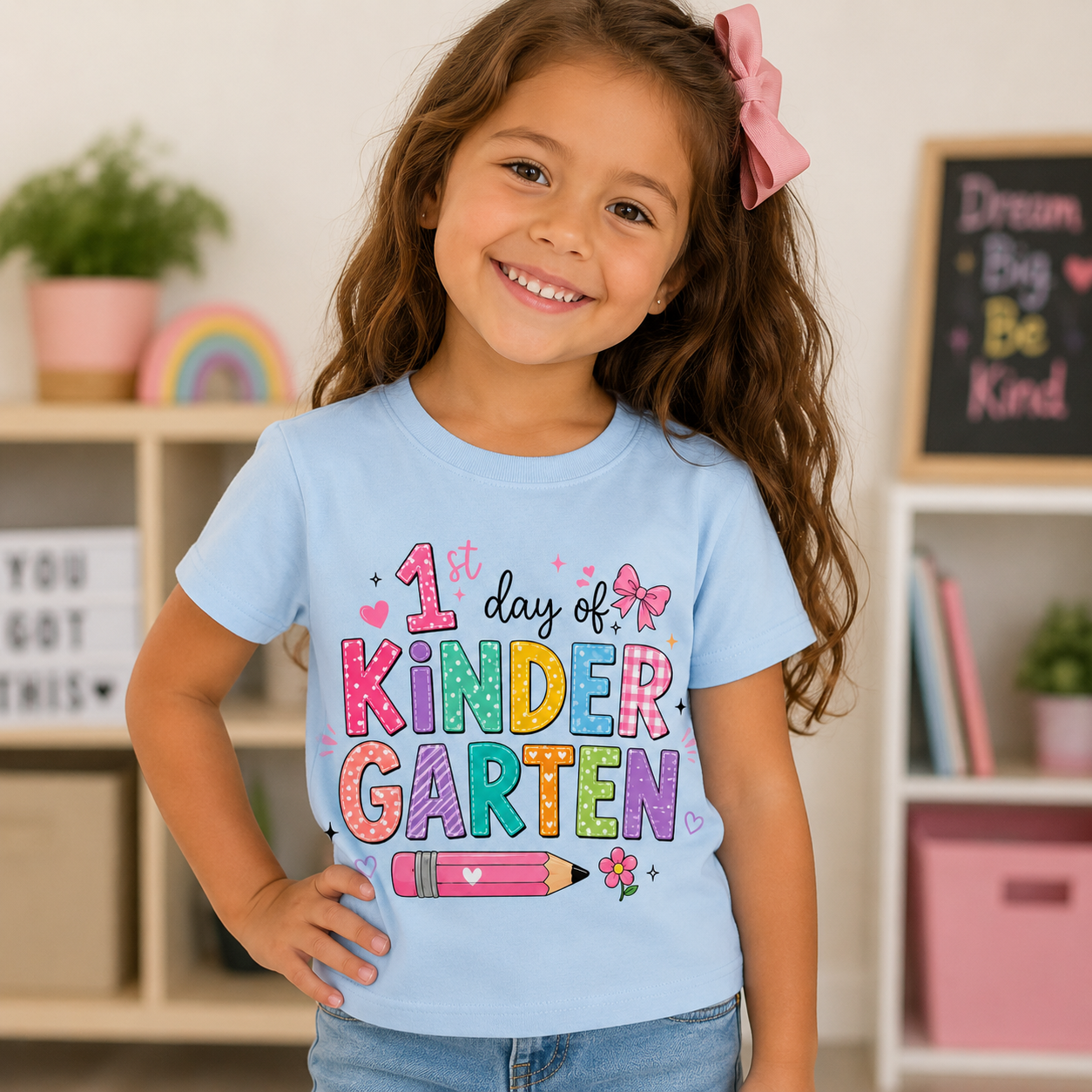 1st Day of Kindergarten Kids Tee | Back to School Shirt