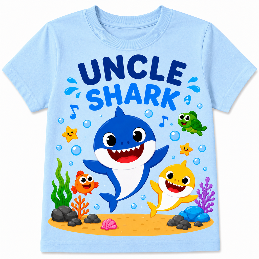 Mommy Shark Birthday Shirt – Family Matching Baby Shark Party Tee for Mommy, Daddy, Grandma, Grandpa, Uncle & Auntie