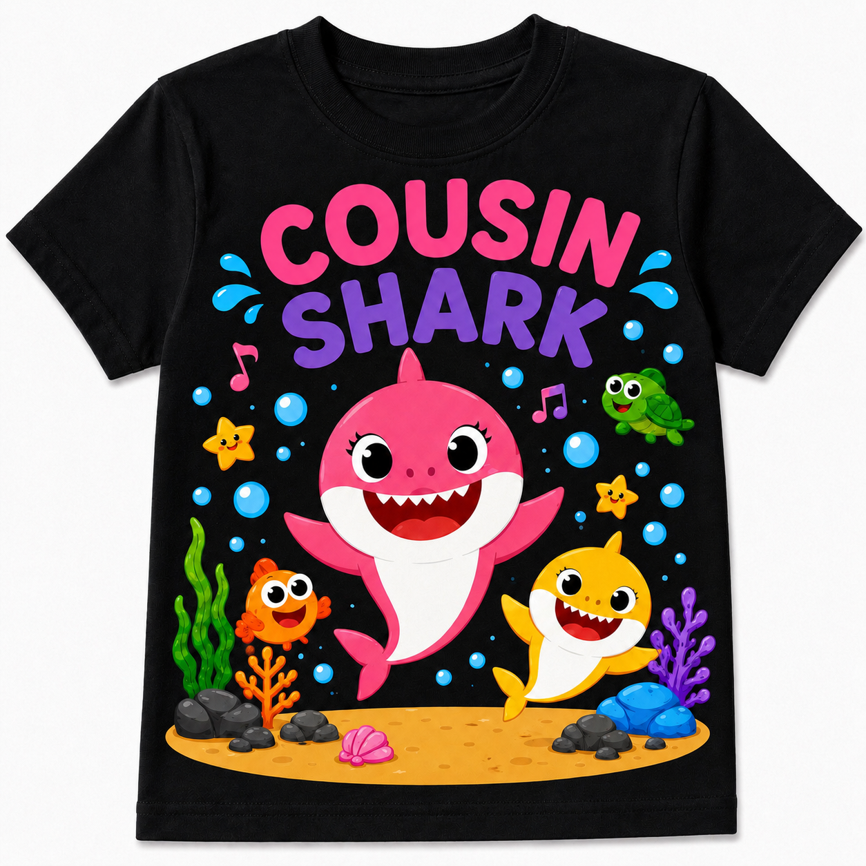 Sister & Brother Shark Sibling Matching Birthday Shirts – Baby Shark Party Tee for Boys & Girls