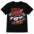 Fast and Five Birthday Shirt – Personalized Racing Tee for Kids