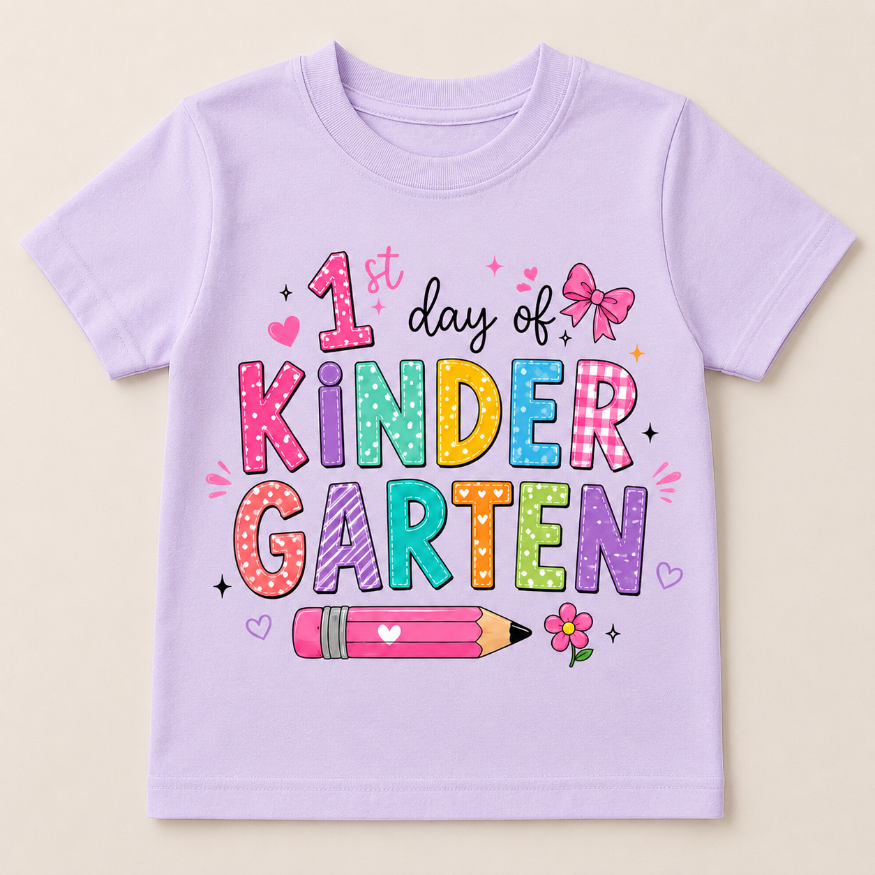 1st Day of Kindergarten Kids Tee | Back to School Shirt