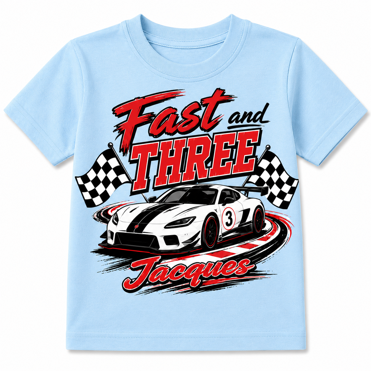 Fast and Five Birthday Shirt – Personalized Racing Tee for Kids