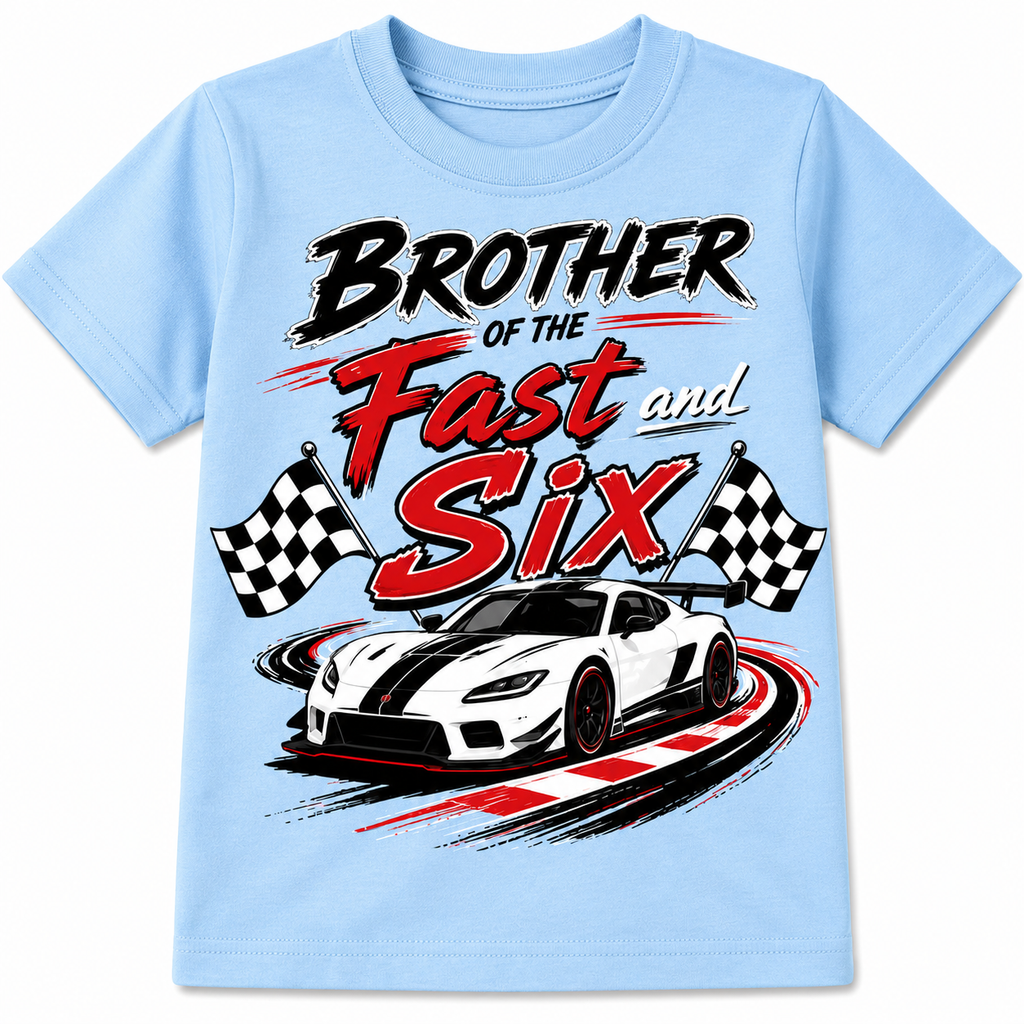 Brother of the Fast and Five Kids T-Shirt – Racing Birthday Party Tee