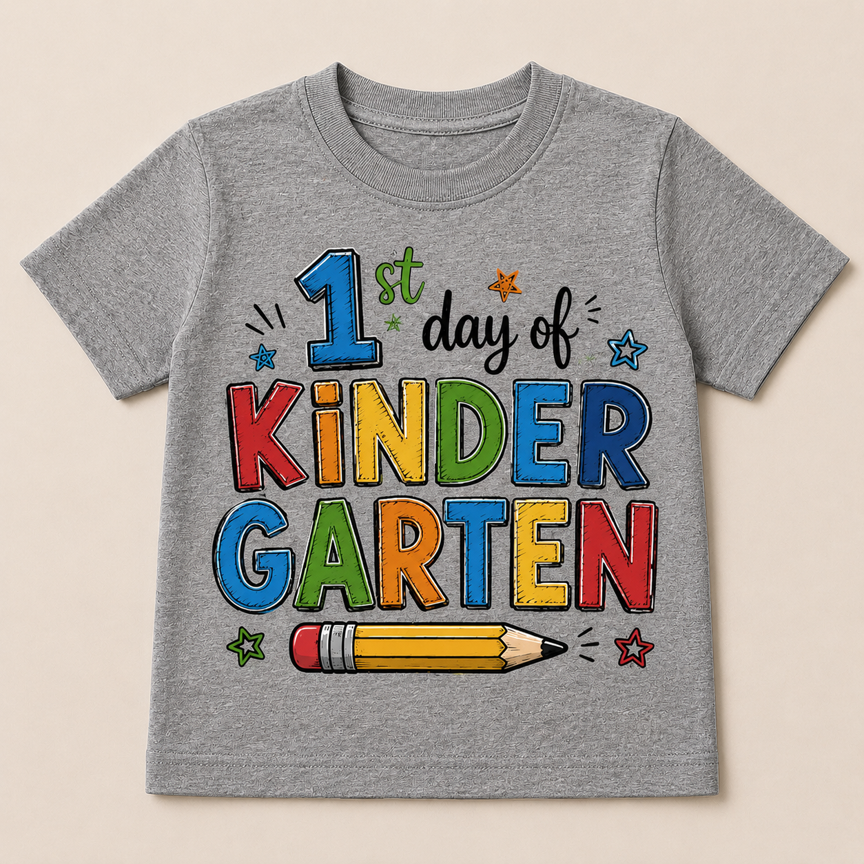 1st Day of Kindergarten Kids Tee | Back to School Shirt