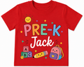 Custom First day of school shirt, Personalized Name Boy style and Girl style Pre-K Tee