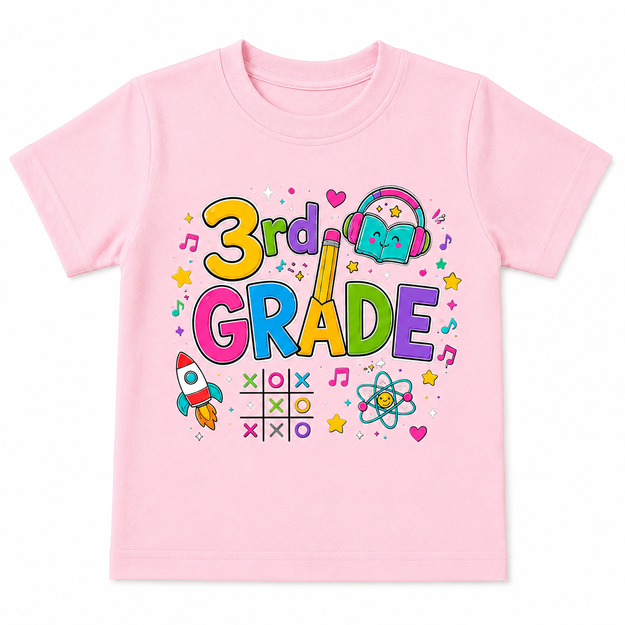 3rd Grade Rocket Science Kids Tee, Back to school Girl style and Boy style shirt