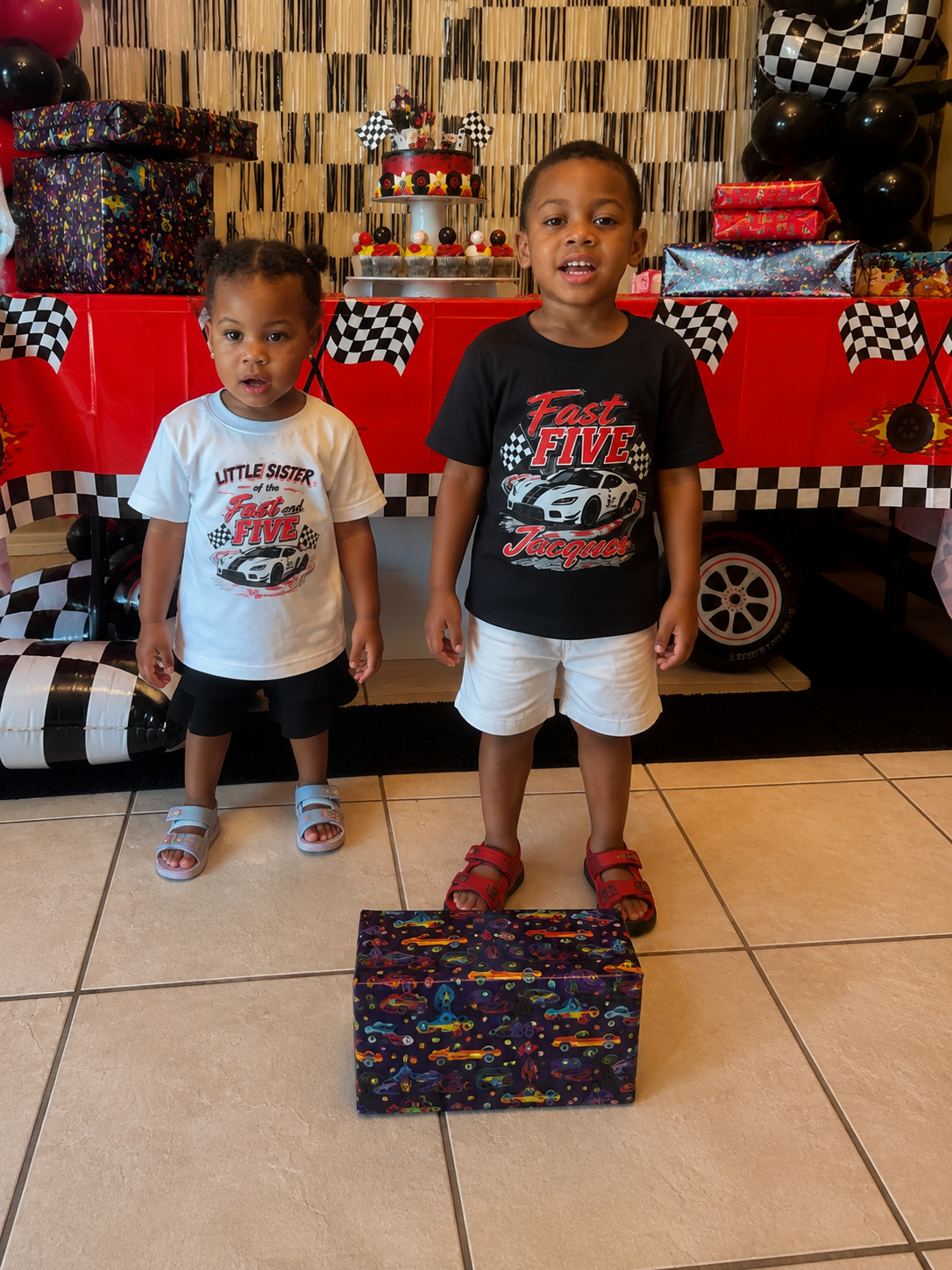 Fast and Five Birthday Shirt – Personalized Racing Tee for Kids