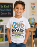 2nd Grade Where the Adventure Continues  Back to school Shirt