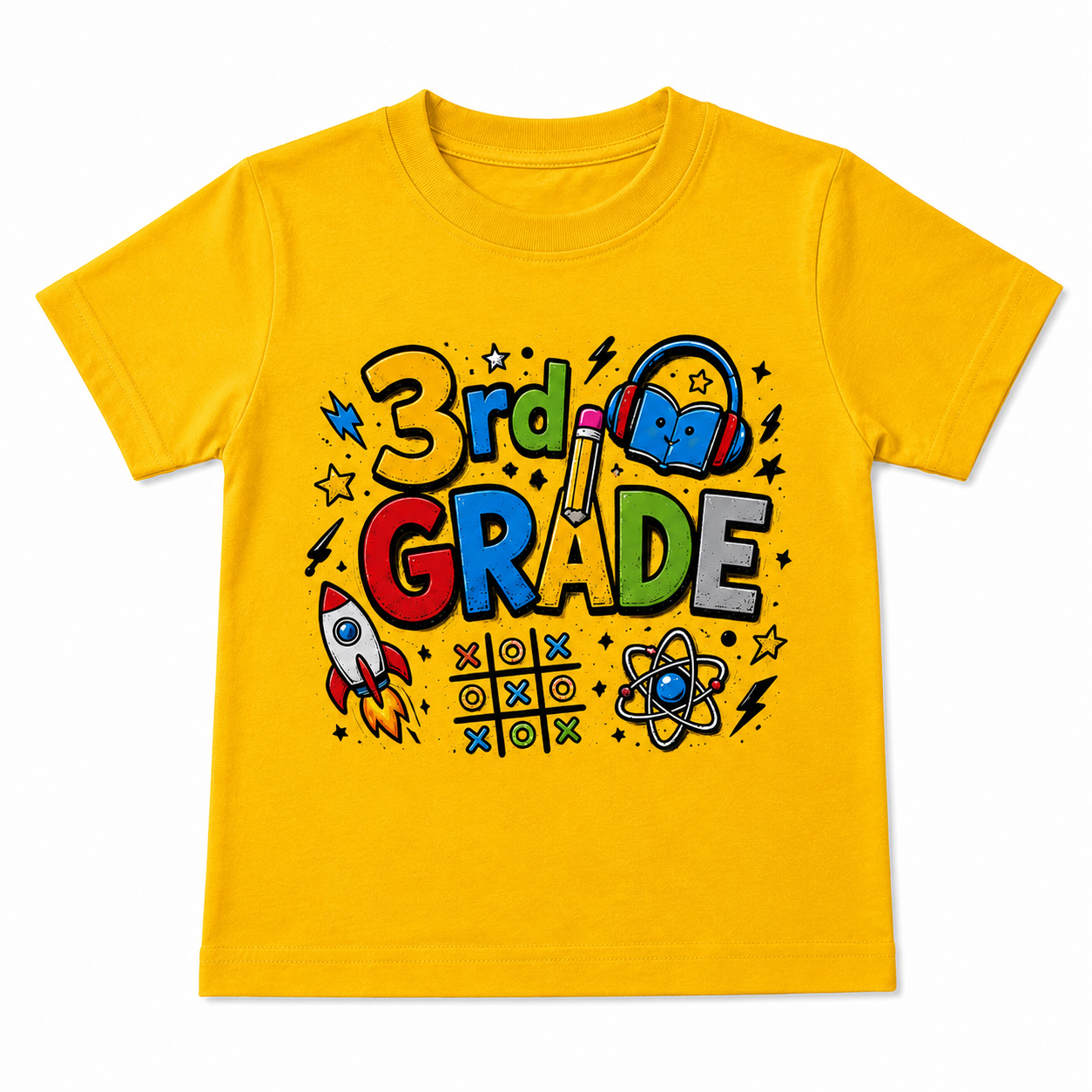 3rd Grade Rocket Science Kids Tee, Back to school Girl style and Boy style shirt