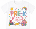 Custom First day of school shirt, Personalized Name Boy style and Girl style Pre-K Tee