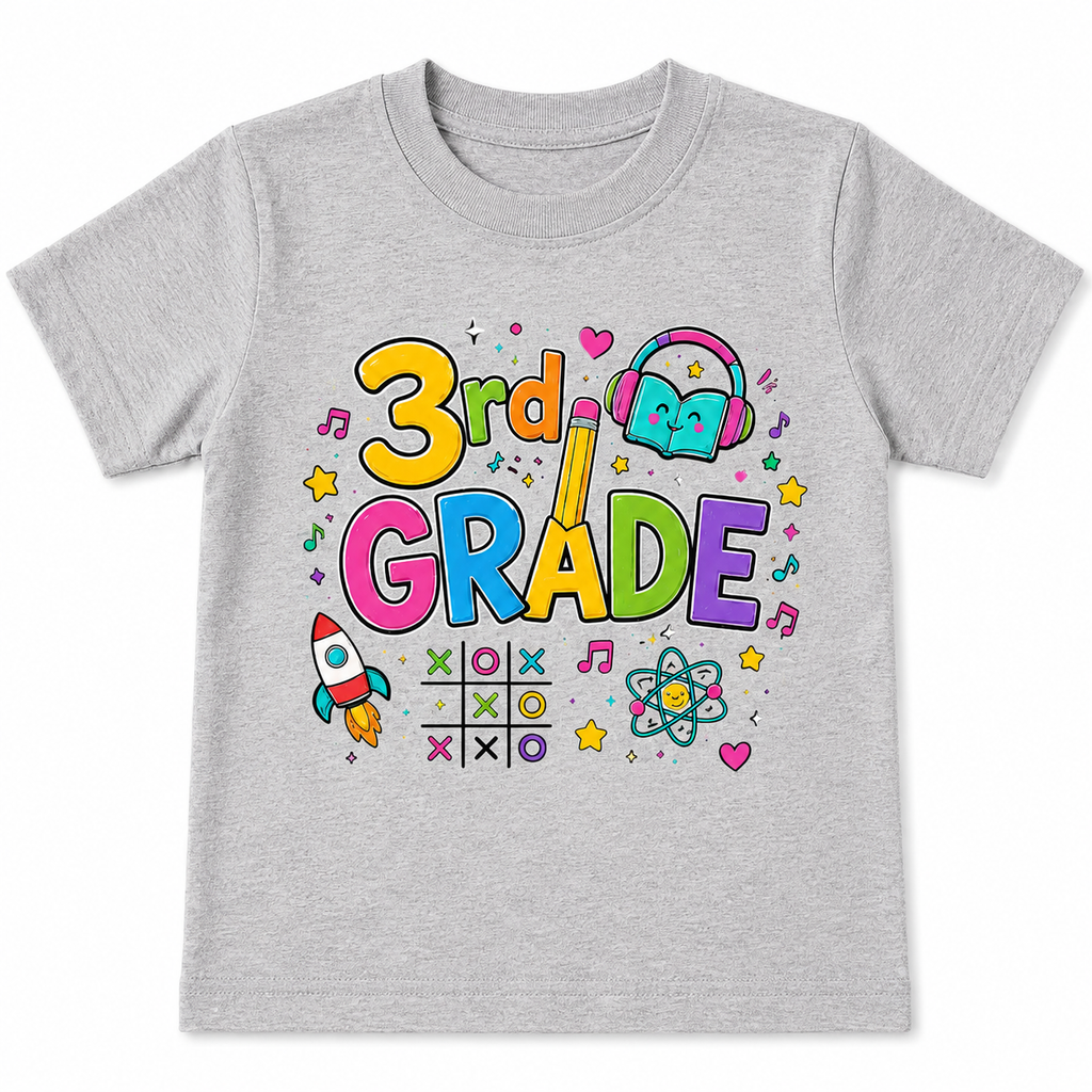 3rd Grade Rocket Science Kids Tee, Back to school Girl style and Boy style shirt