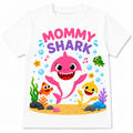 Mommy Shark Birthday Shirt – Family Matching Baby Shark Party Tee for Mommy, Daddy, Grandma, Grandpa, Uncle & Auntie