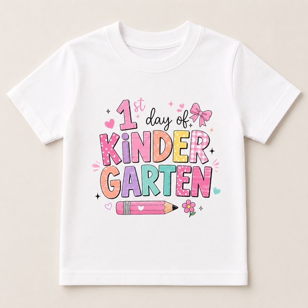 1st Day of Kindergarten Kids Tee | Back to School Shirt