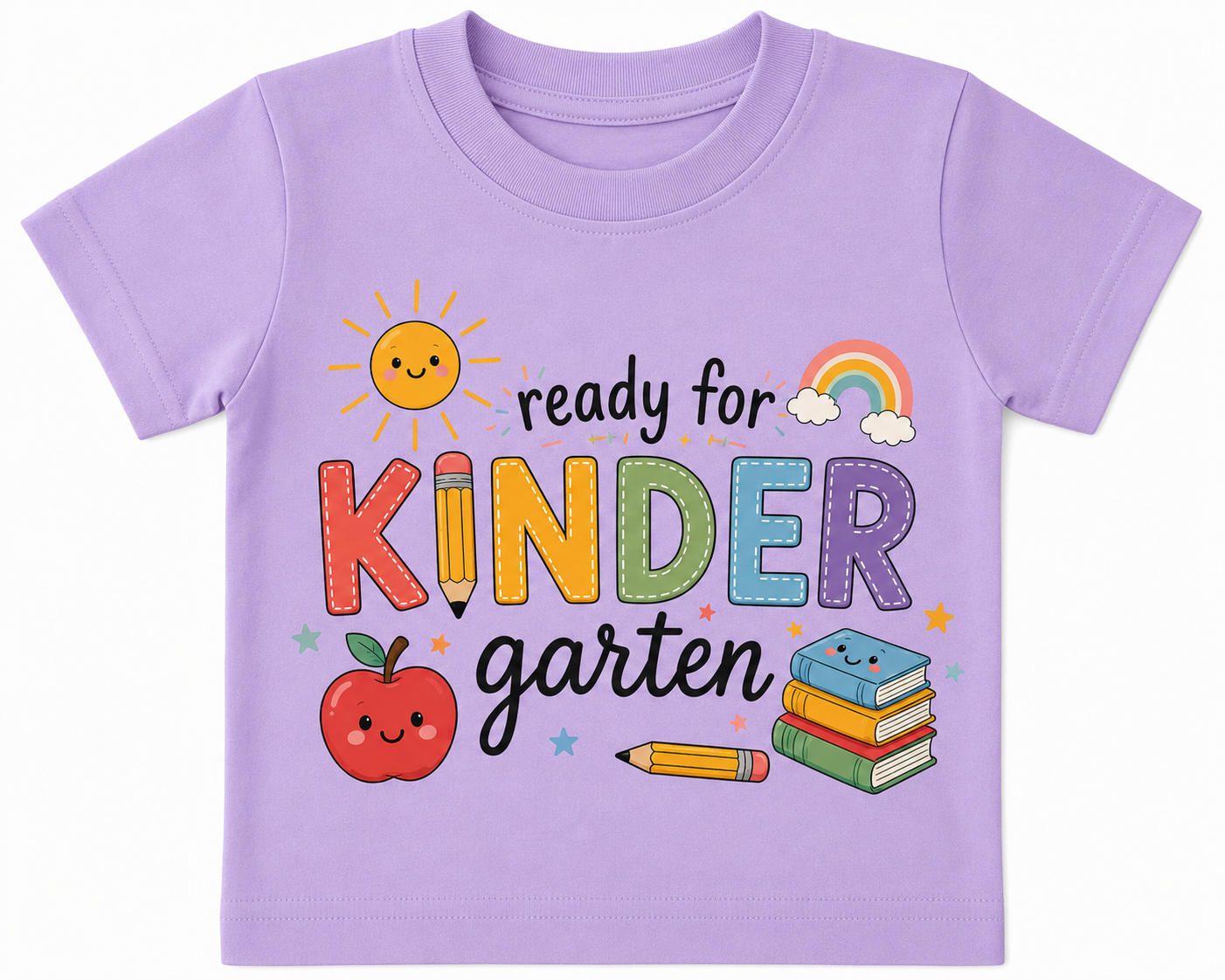Personalized Kindergarten T-Shirt with Name - Custom Back to school Boy style and Girl style Tees