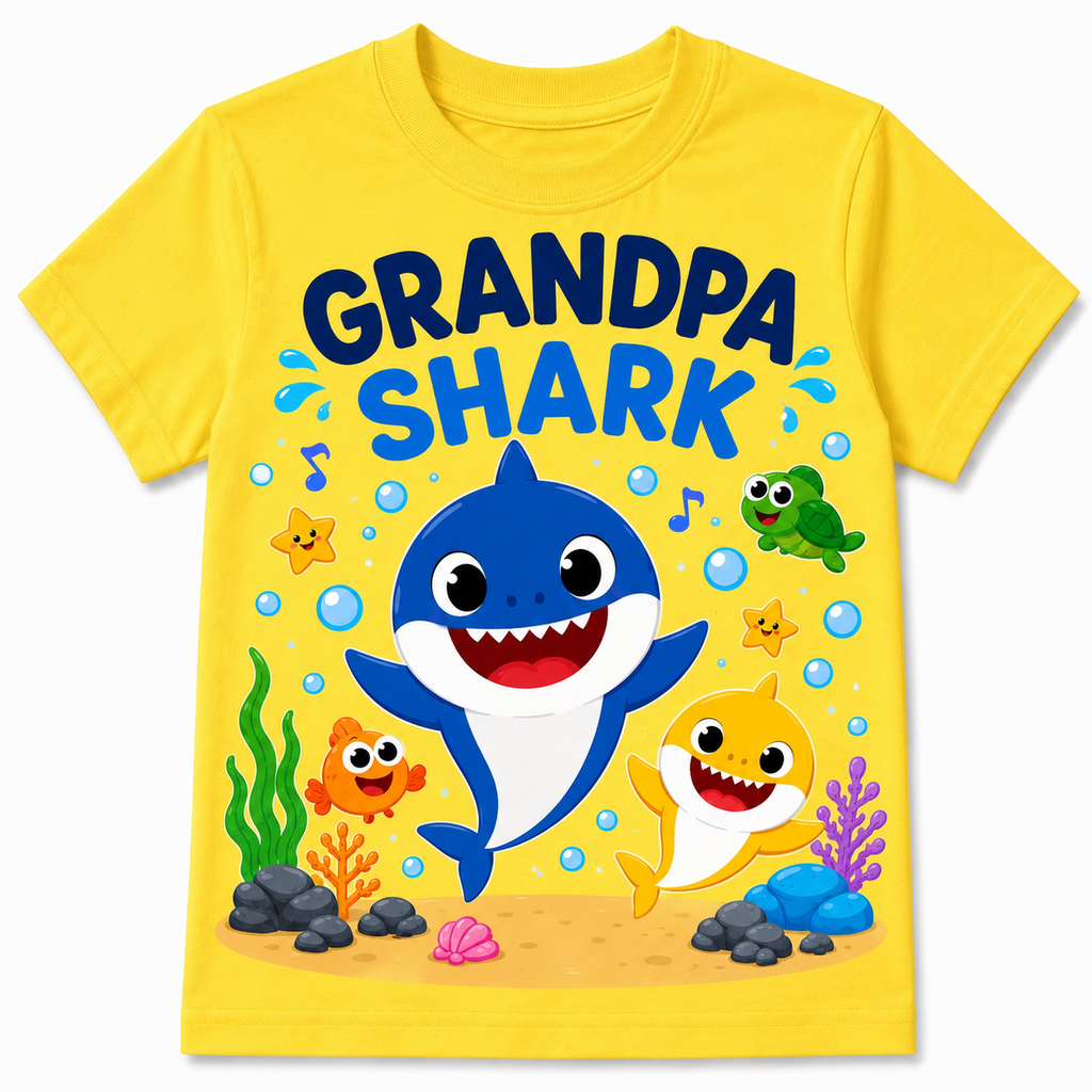 Mommy Shark Birthday Shirt – Family Matching Baby Shark Party Tee for Mommy, Daddy, Grandma, Grandpa, Uncle & Auntie