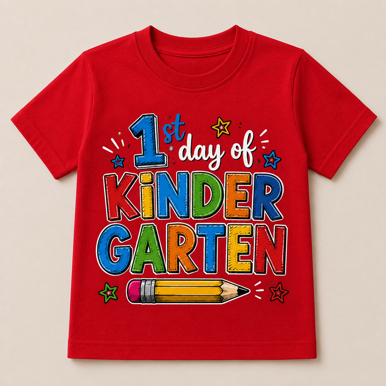 1st Day of Kindergarten Kids Tee | Back to School Shirt