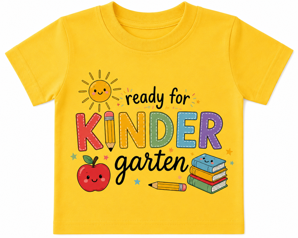 Personalized Kindergarten T-Shirt with Name - Custom Back to school Boy style and Girl style Tees