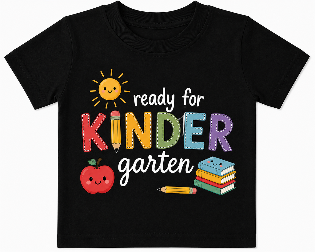 Personalized Kindergarten T-Shirt with Name - Custom Back to school Boy style and Girl style Tees