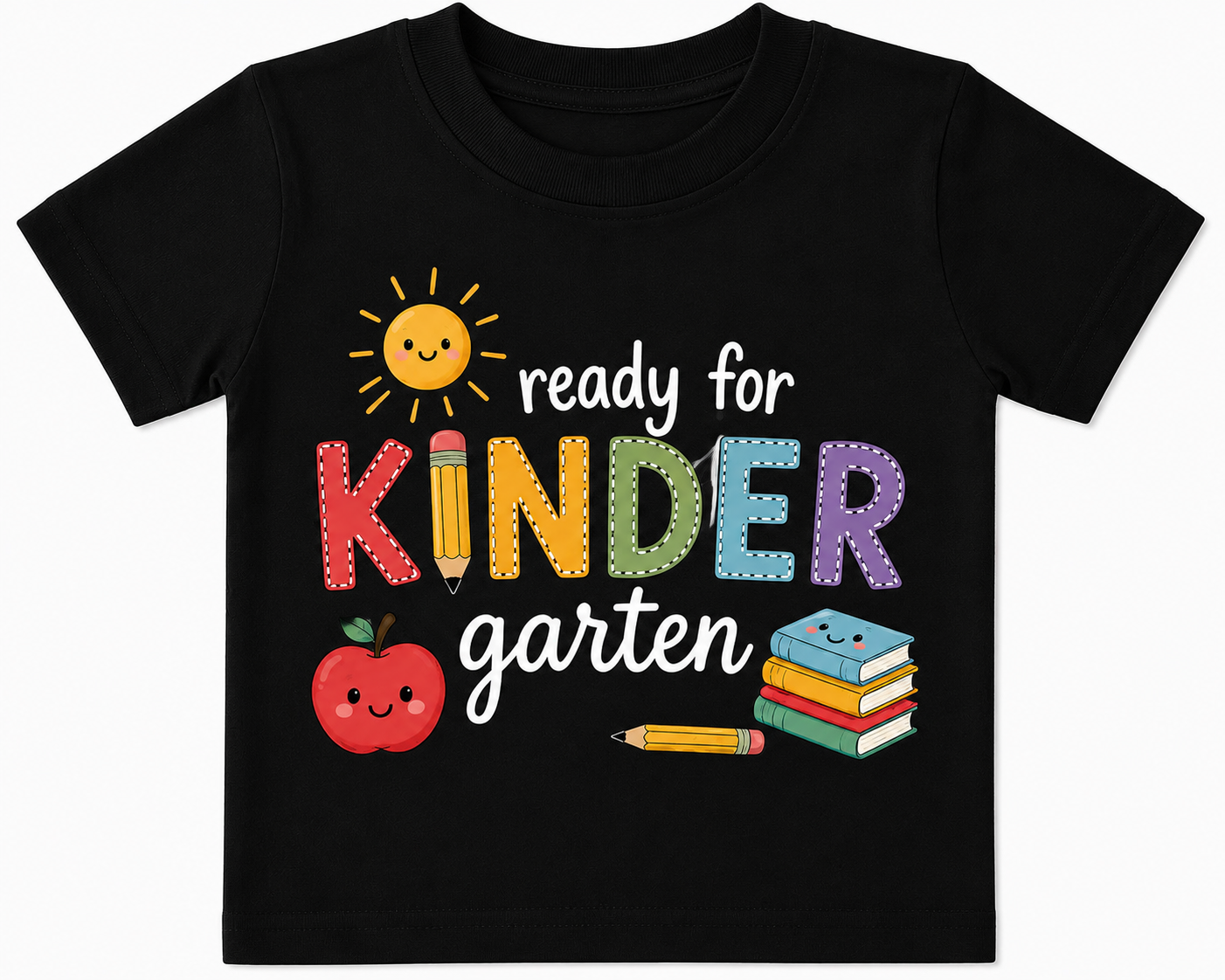 Personalized Kindergarten T-Shirt with Name - Custom Back to school Boy style and Girl style Tees