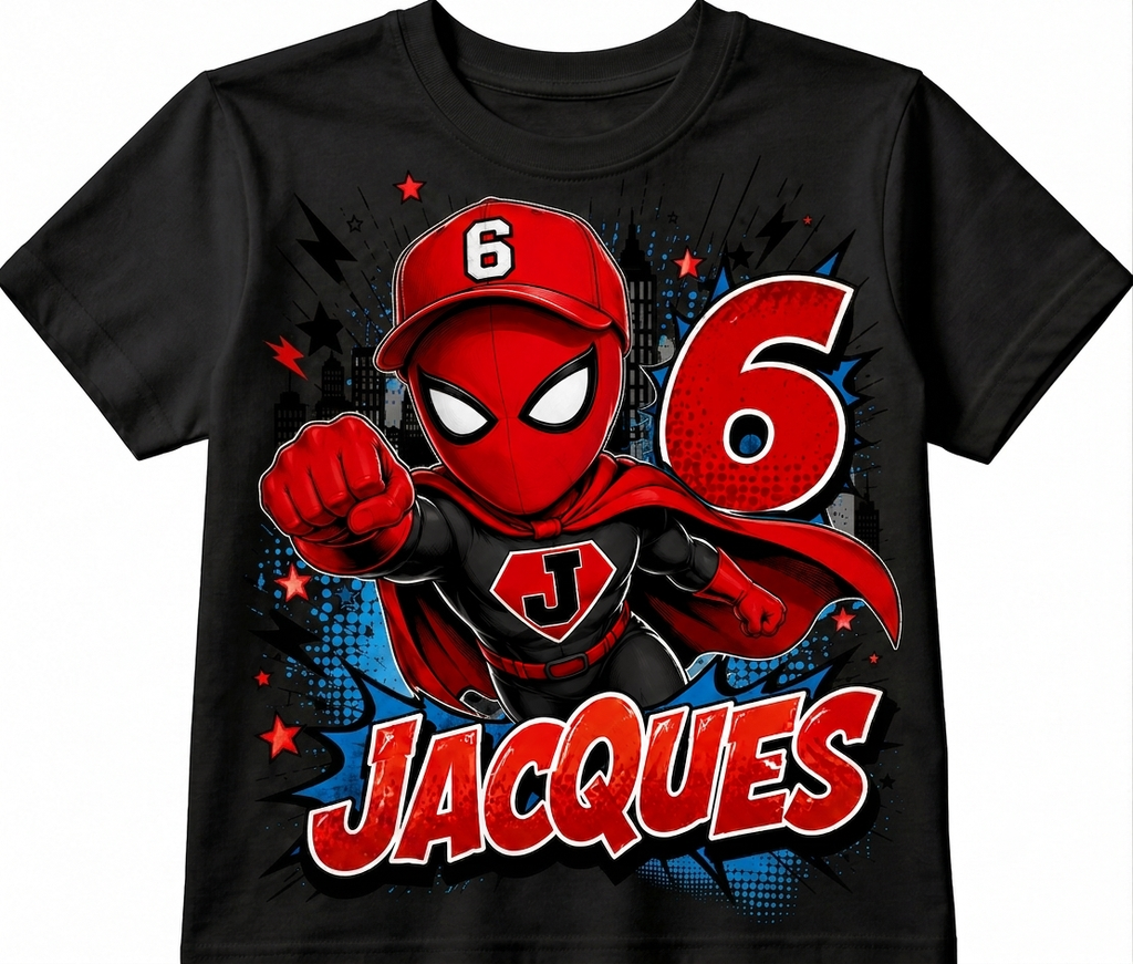 Personalized Super Birthday Boy Shirt - Custom Superhero Birthday Tee