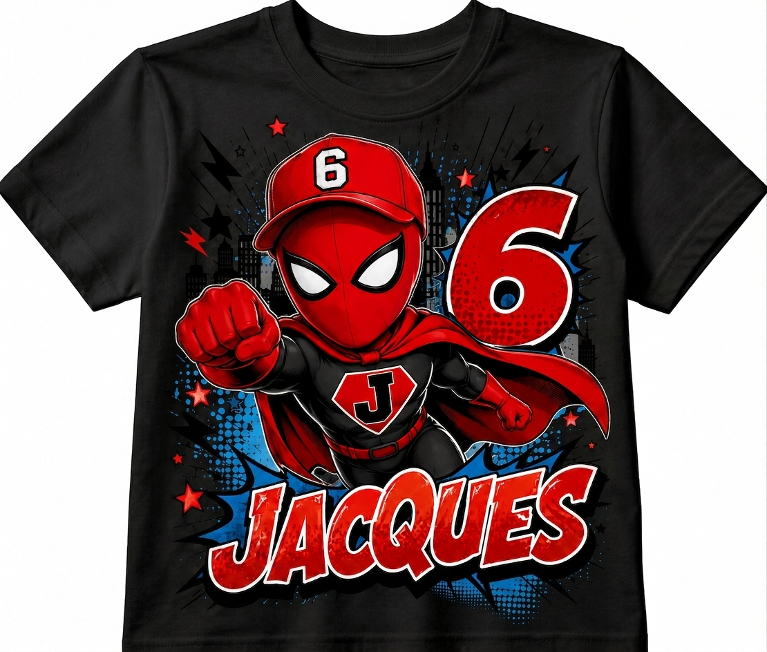 Personalized Super Birthday Boy Shirt - Custom Superhero Birthday Tee