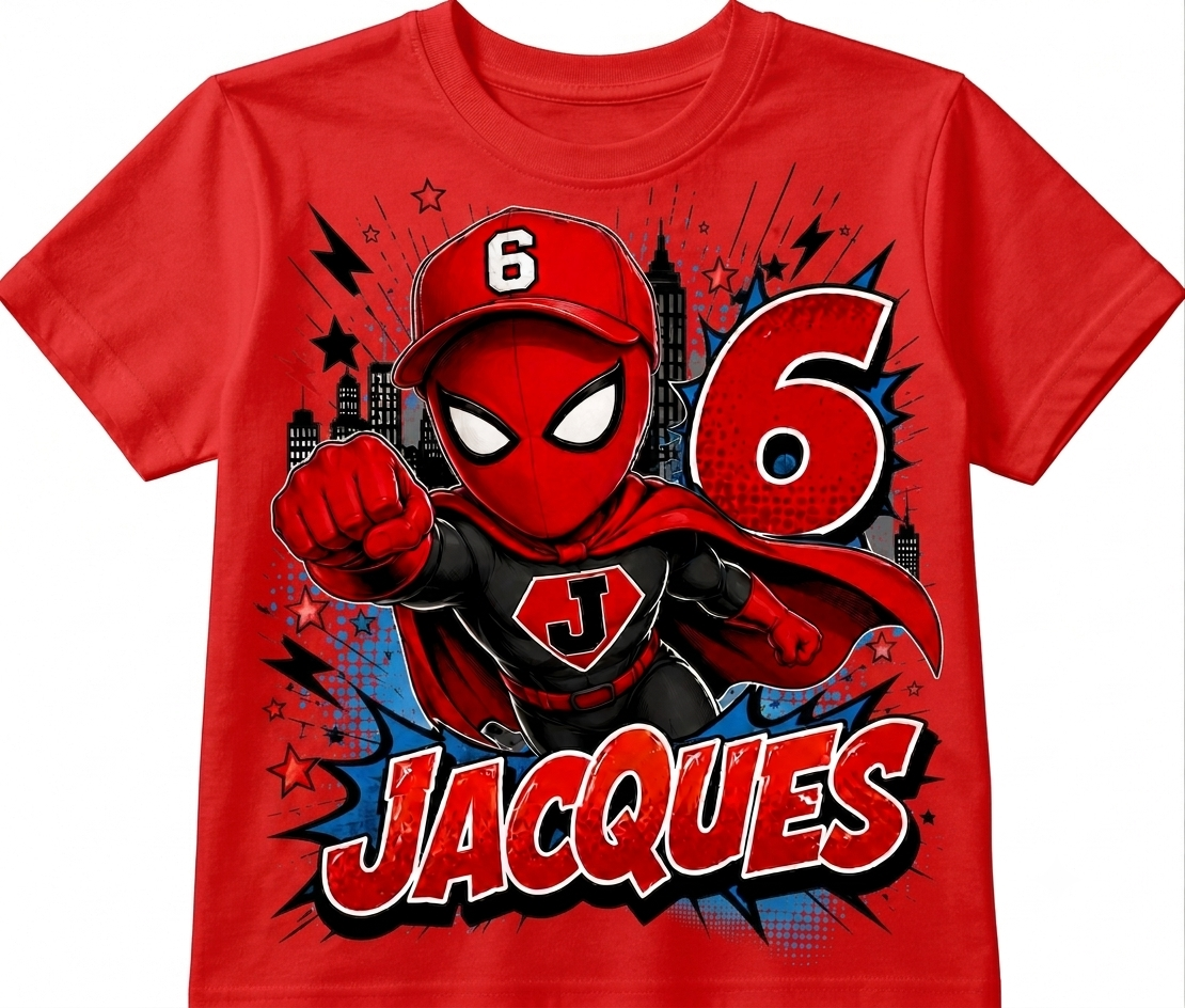 Personalized Super Birthday Boy Shirt - Custom Superhero Birthday Tee