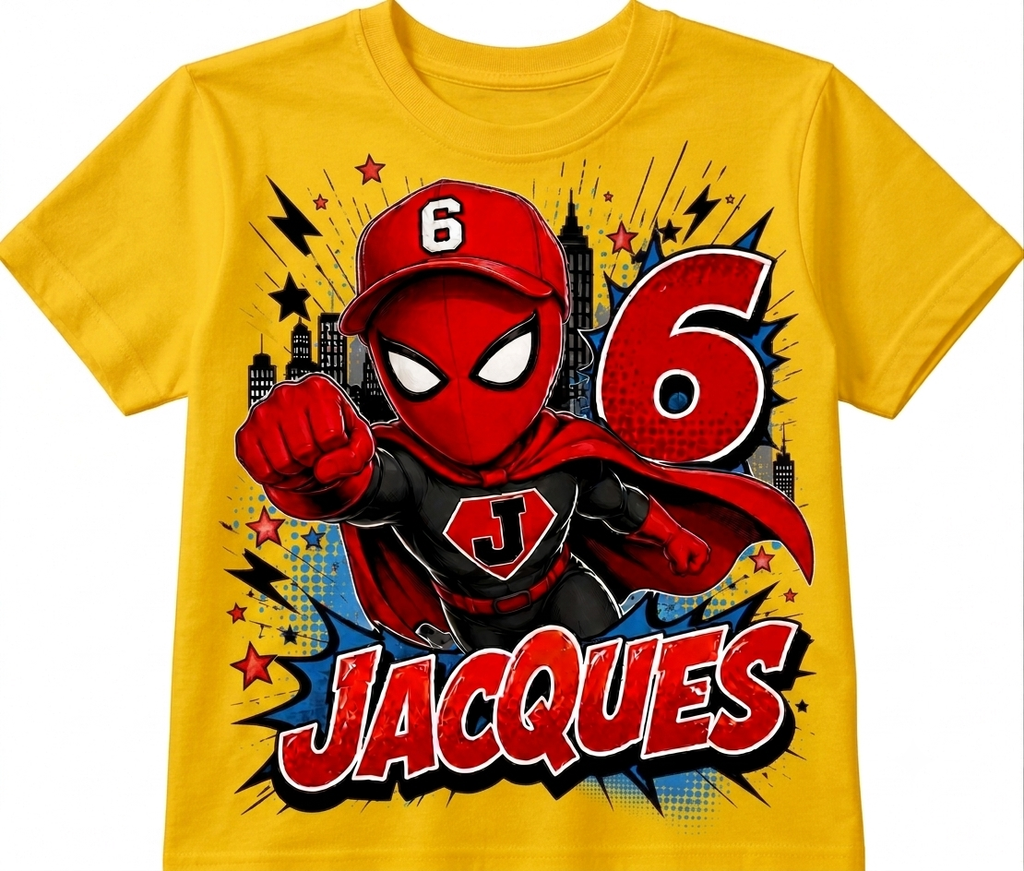Personalized Super Birthday Boy Shirt - Custom Superhero Birthday Tee
