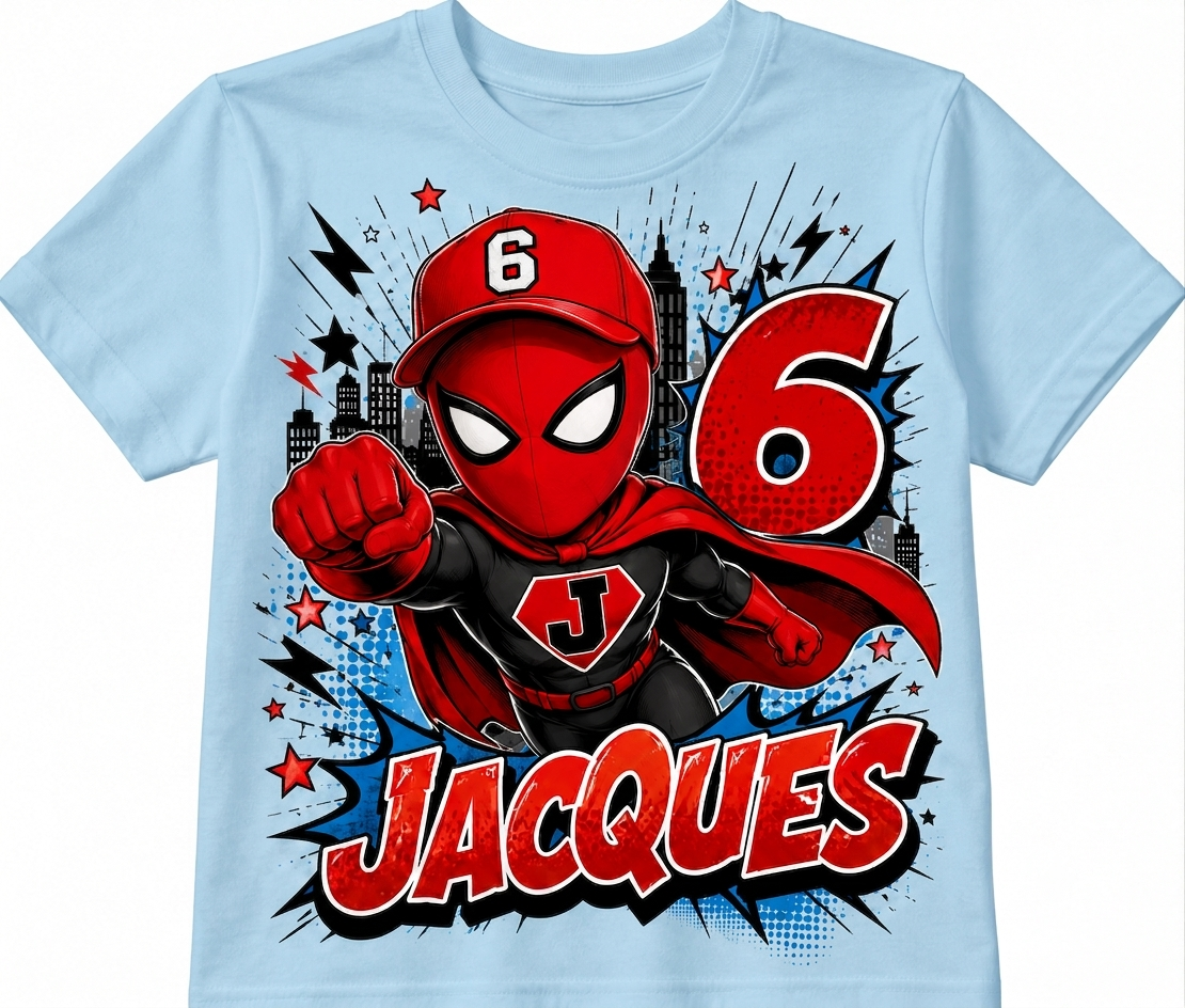Personalized Super Birthday Boy Shirt - Custom Superhero Birthday Tee