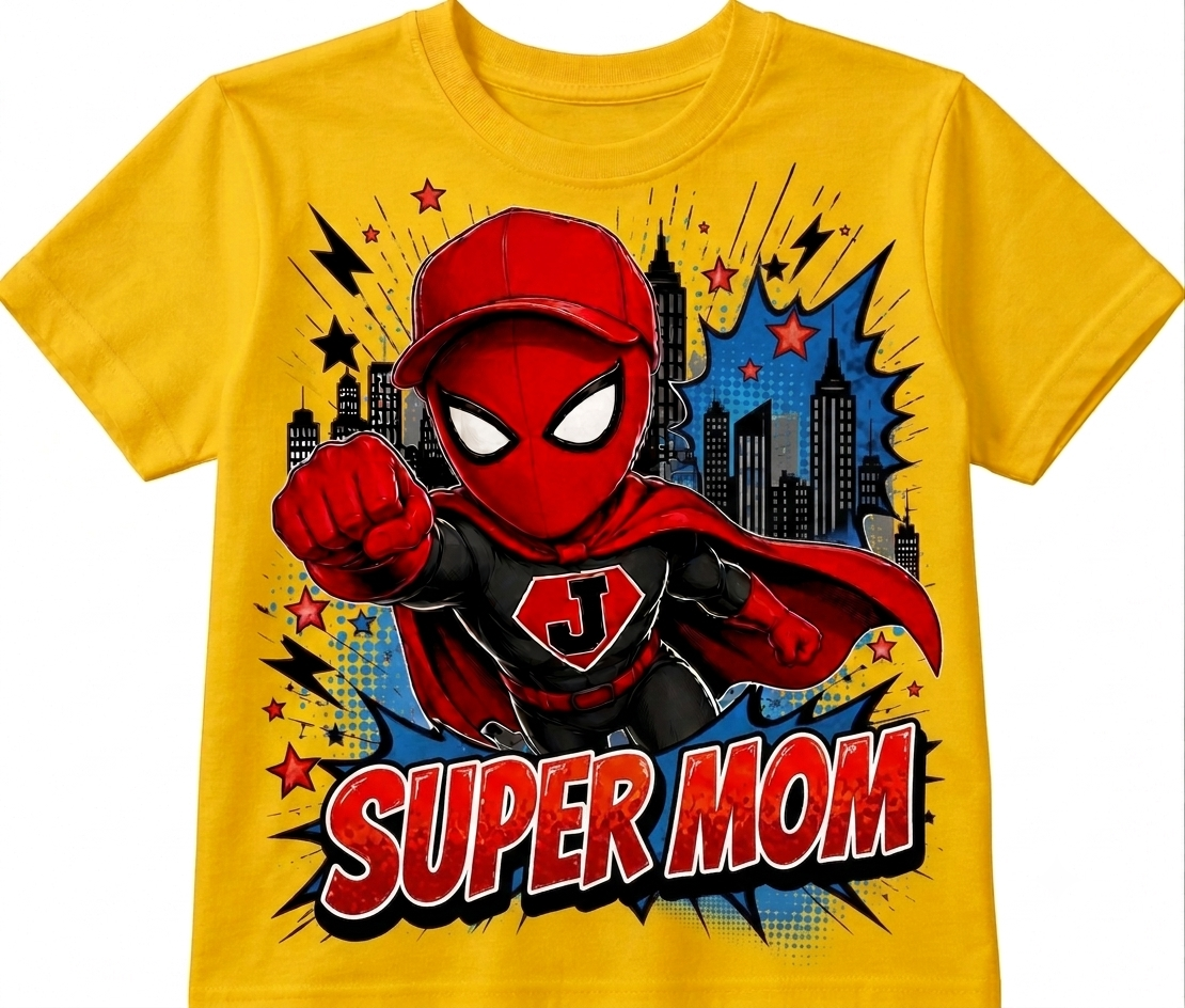 Super Family Superhero Matching Shirts – Personalized custom Birthday Tee for Mom, Dad, Uncle, Aunt, Grandma & Grandpa