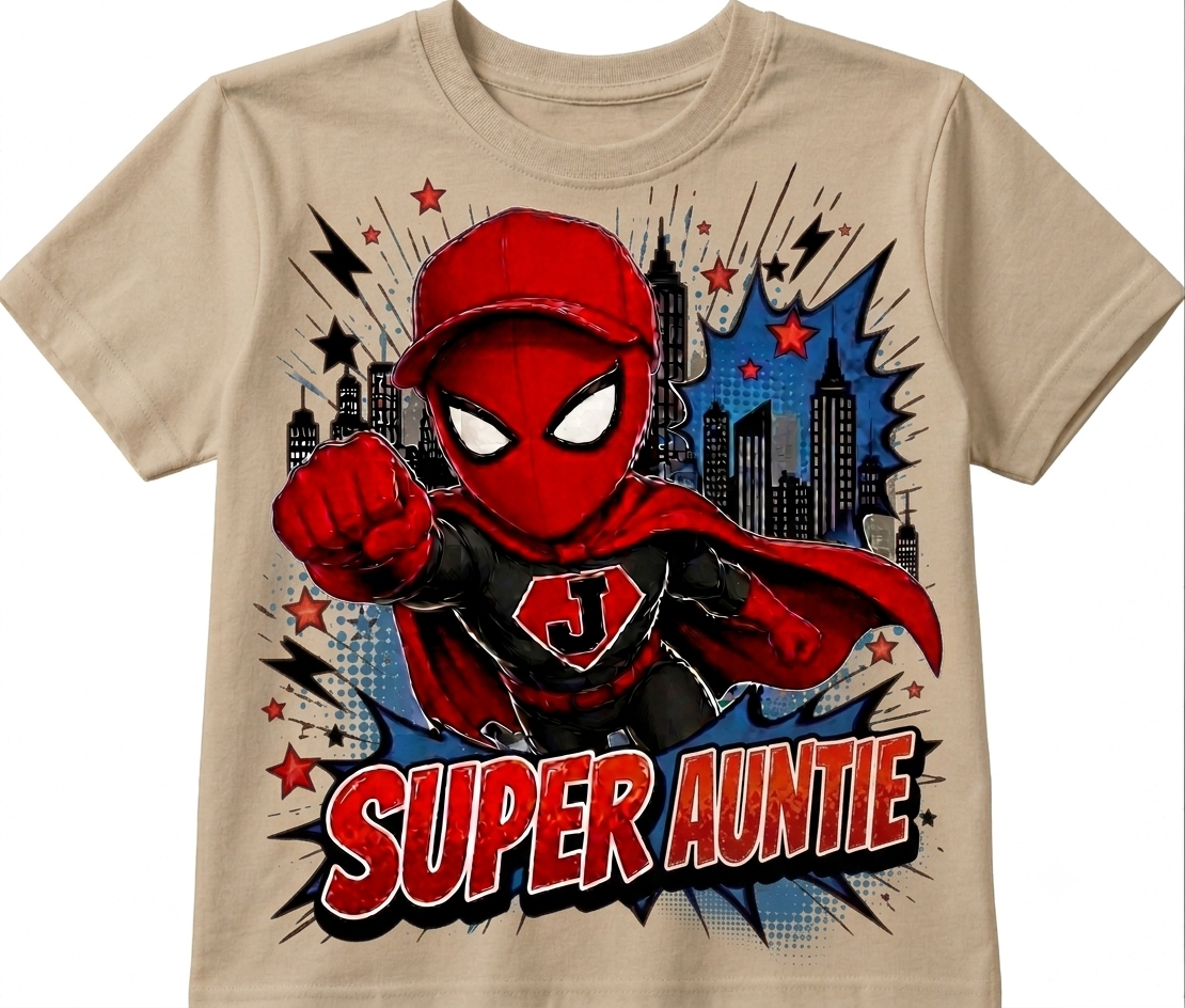 Super Family Superhero Matching Shirts – Personalized custom Birthday Tee for Mom, Dad, Uncle, Aunt, Grandma & Grandpa