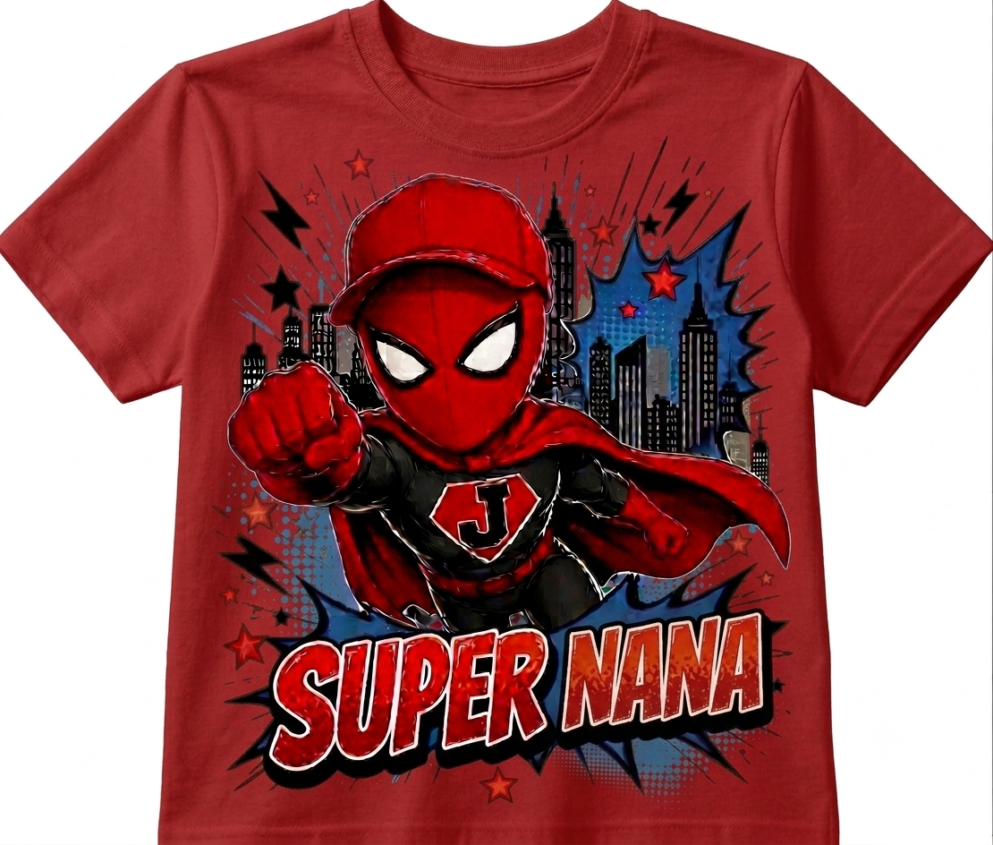 Super Family Superhero Matching Shirts – Personalized custom Birthday Tee for Mom, Dad, Uncle, Aunt, Grandma & Grandpa