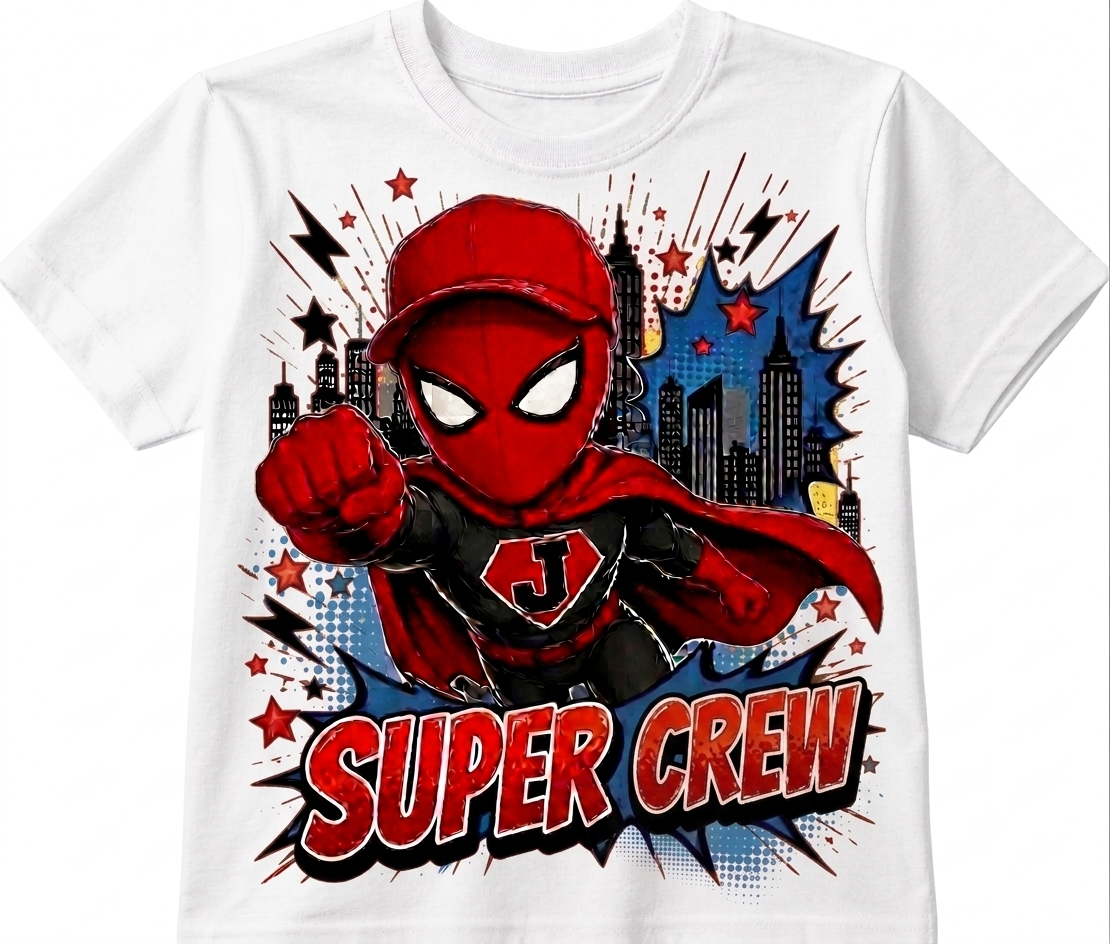 Super Bro, Super Sis & Super Best Friend Shirt – Personalized Spider-Man Inspired Birthday Squad Tee