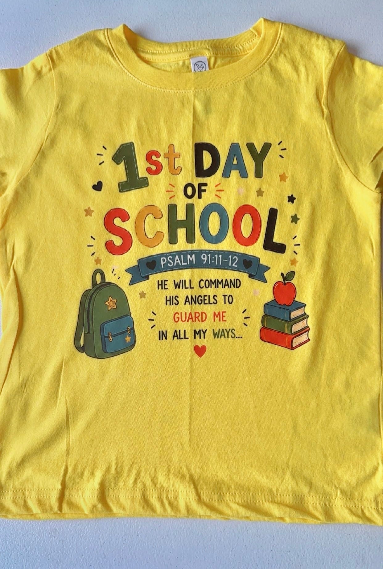 1st Day of school, 1st Day of Daycare with Bible verse t-shirt in Boy style and Girl style