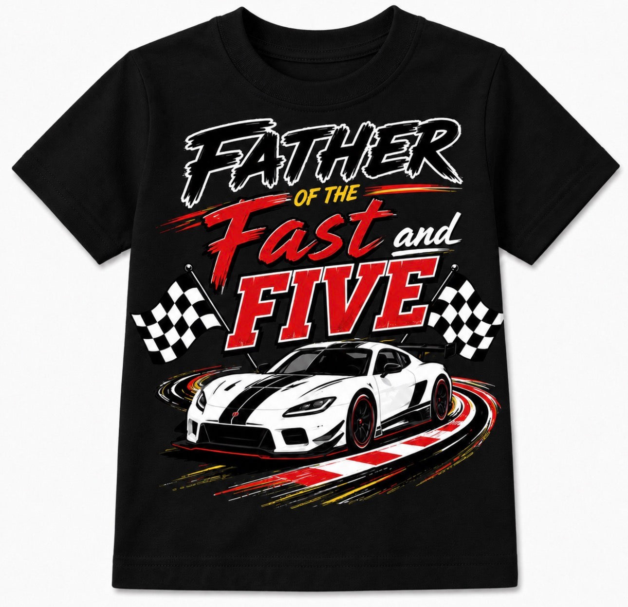 Family Matching Personalized Name & Age Racetrack Birthday Unisex Adult Shirts