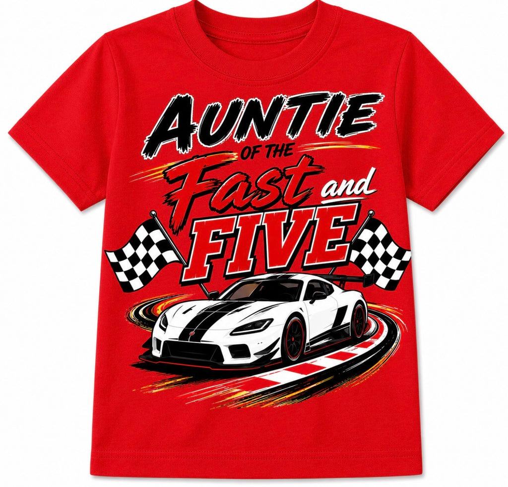 Family Matching Personalized Name & Age Racetrack Birthday Unisex Adult Shirts