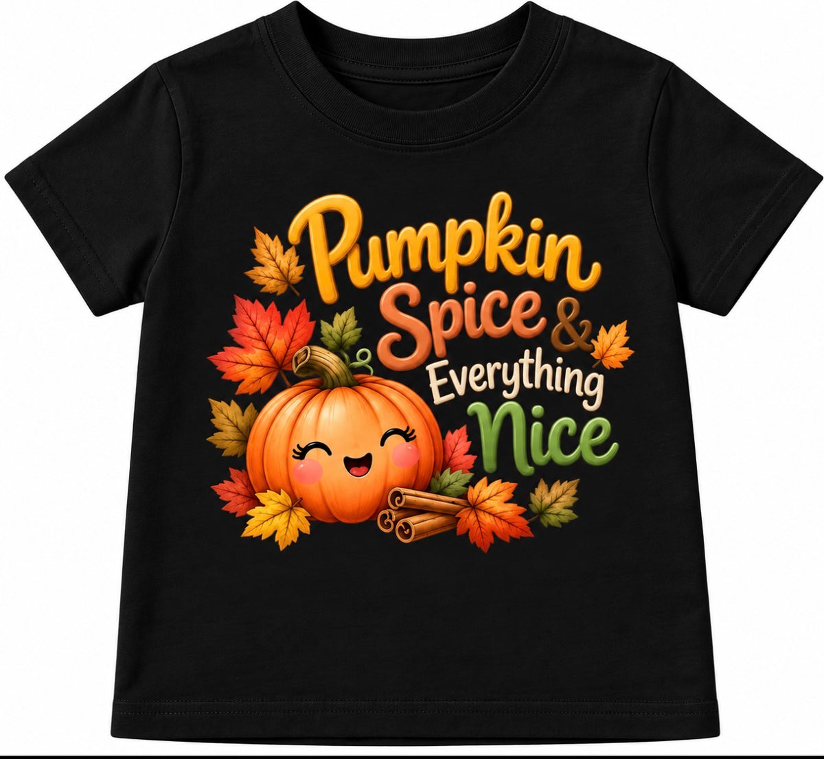 Pumpkin Spice & Everything Nice Kids Fall T-Shirt