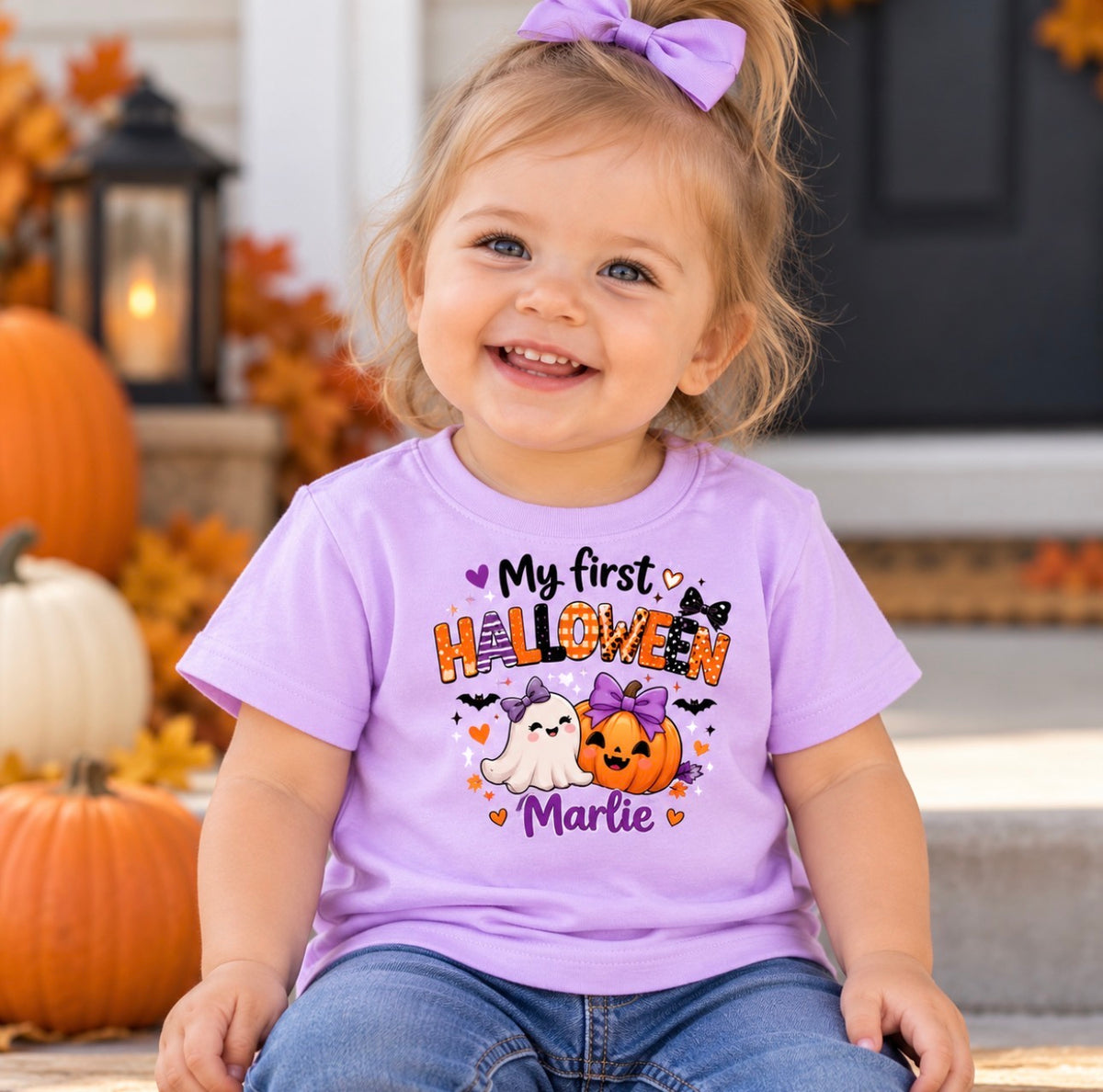 My First Halloween Personalized kids t-shirt in Boy style and Girl style