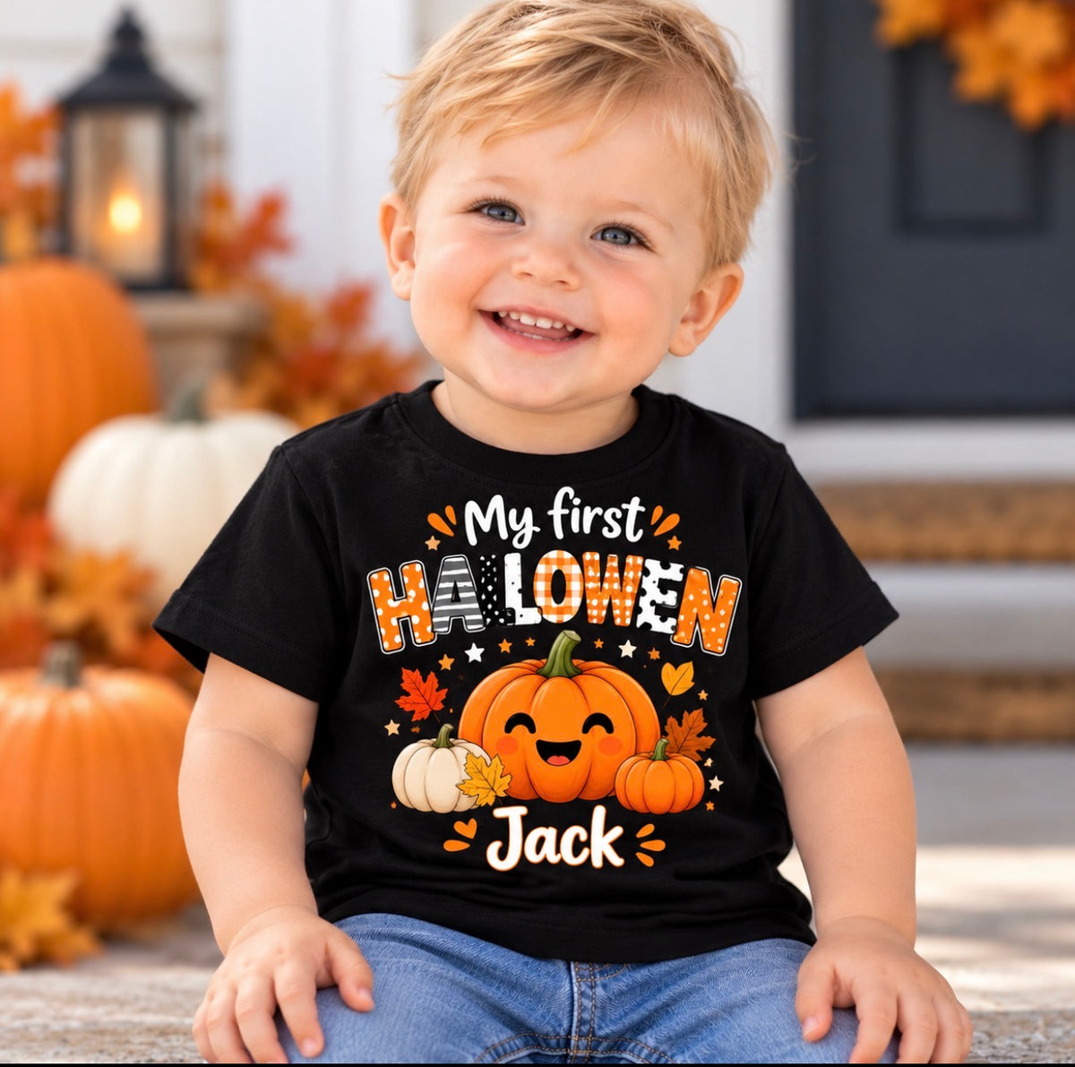 My First Halloween Personalized kids t-shirt in Boy style and Girl style
