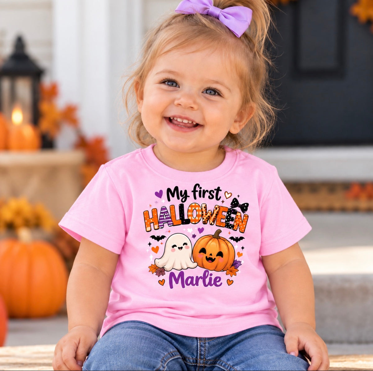 My First Halloween Personalized kids t-shirt in Boy style and Girl style
