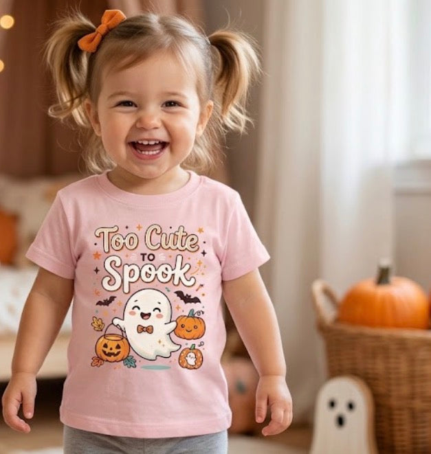 Too Cute to Spook Kids Fall / Halloween T-Shirt