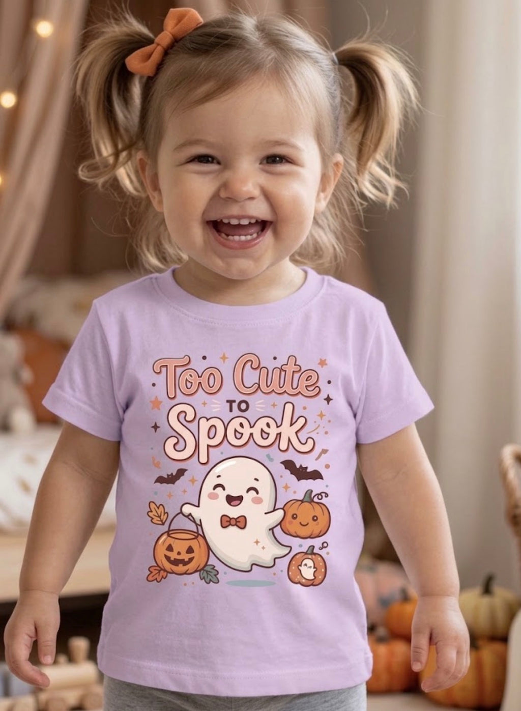 Too Cute to Spook Kids Fall / Halloween T-Shirt