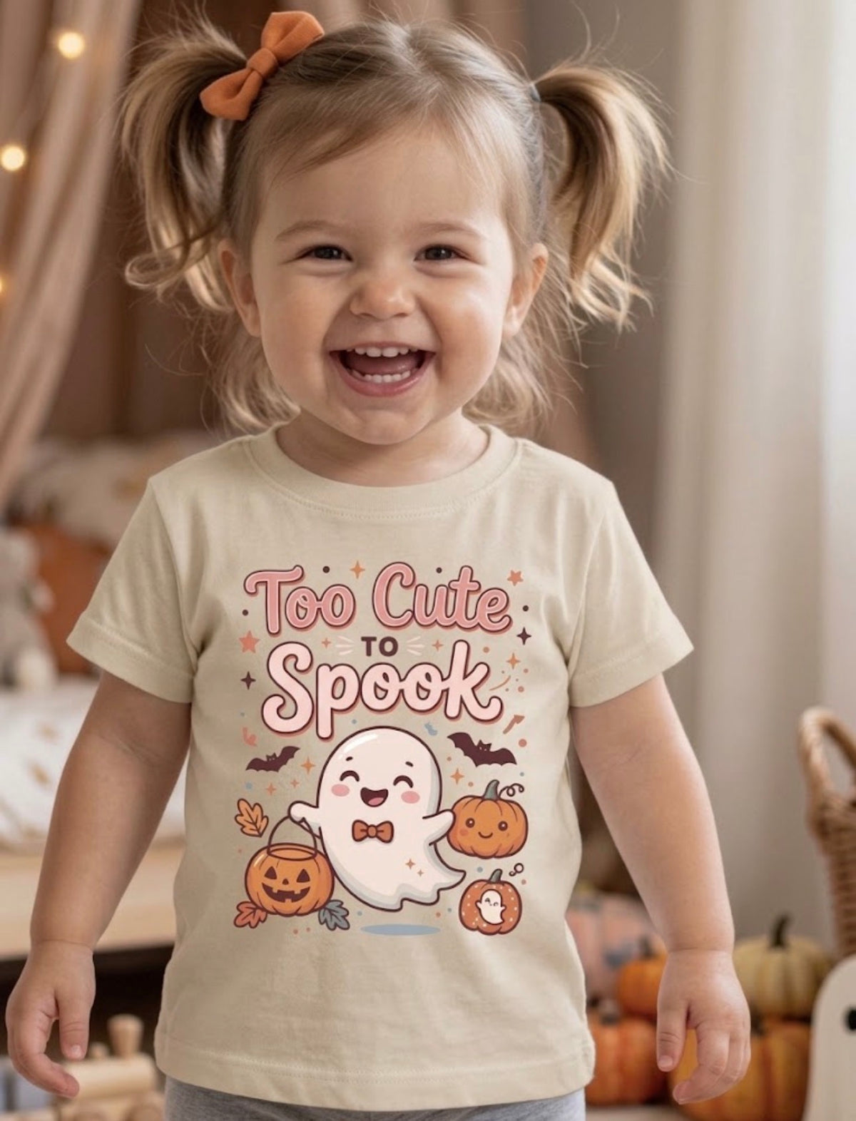 Too Cute to Spook Kids Fall / Halloween T-Shirt