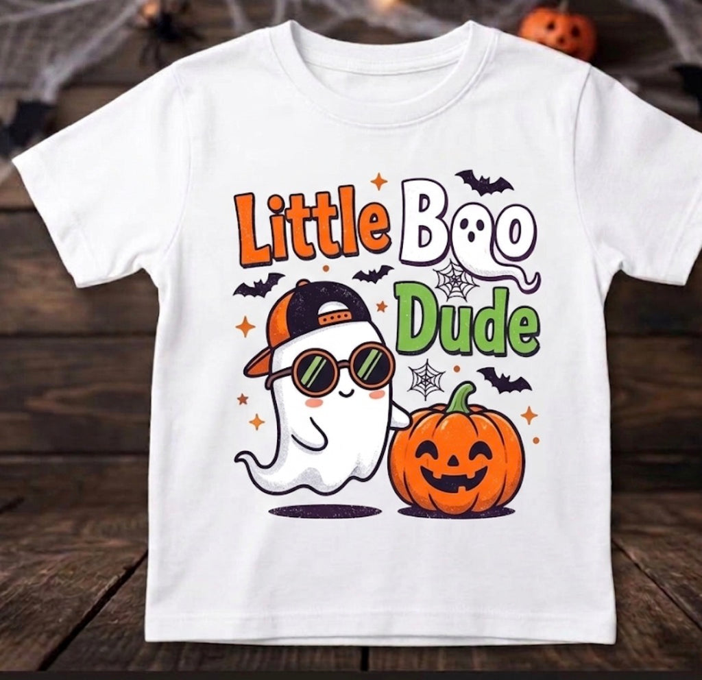 Little Boo Dude Halloween Toddler Boy T-Shirt