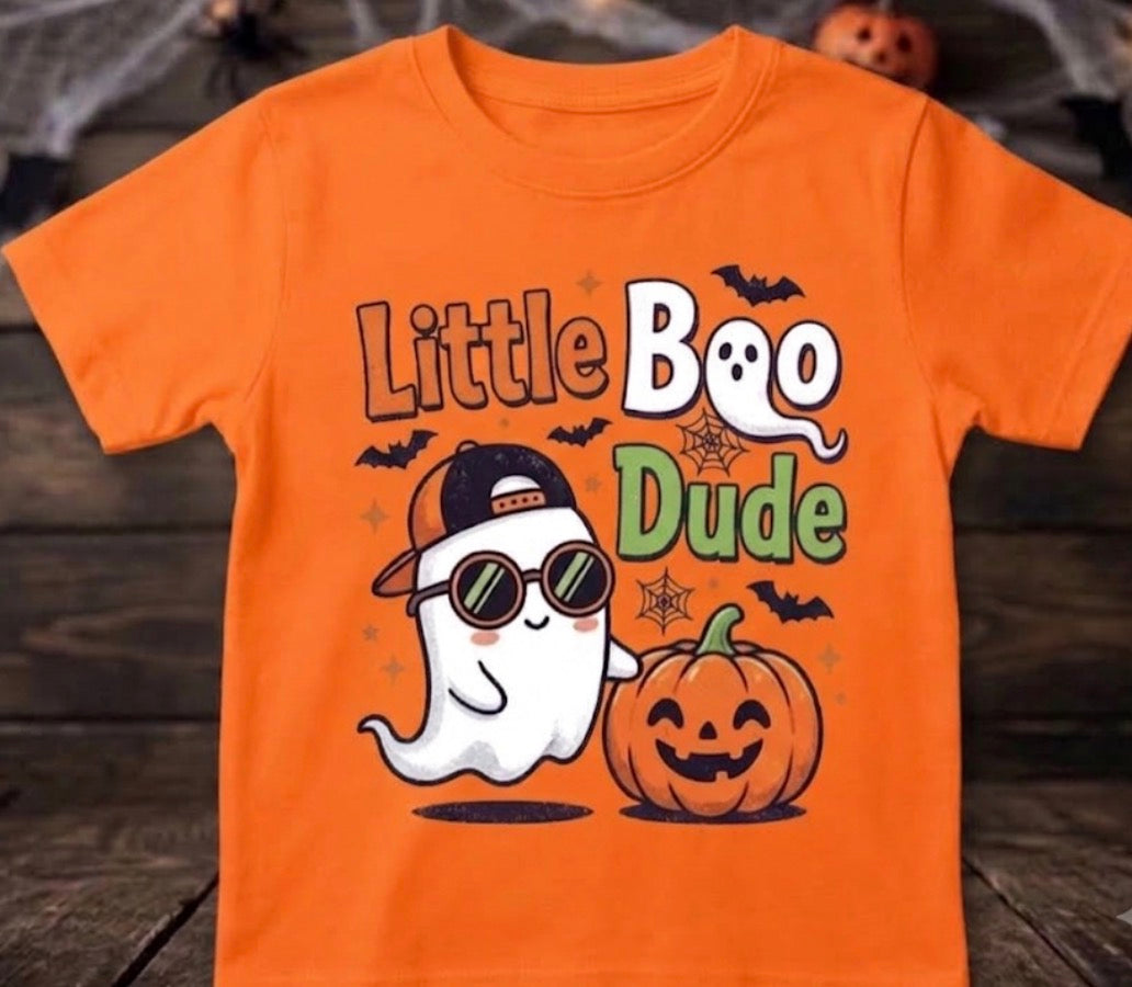Little Boo Dude Halloween Toddler Boy T-Shirt