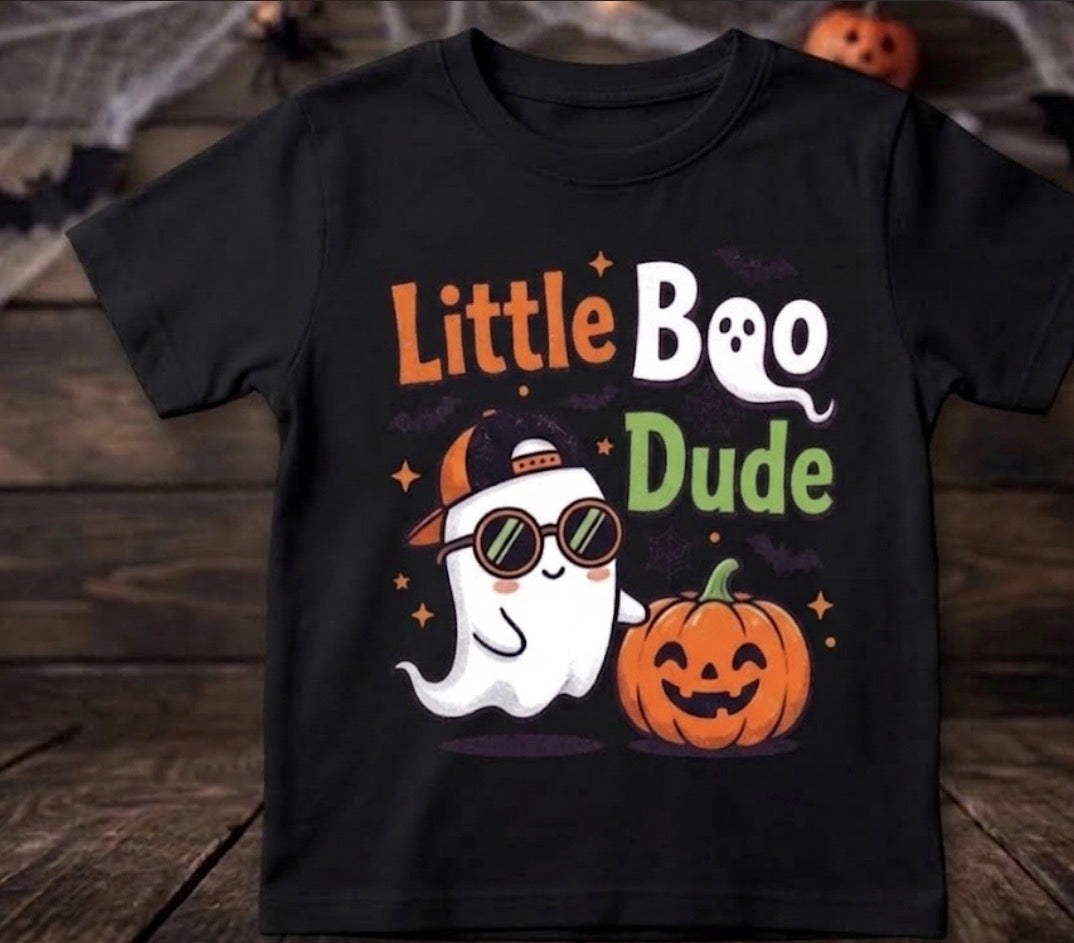 Little Boo Dude Halloween Toddler Boy T-Shirt