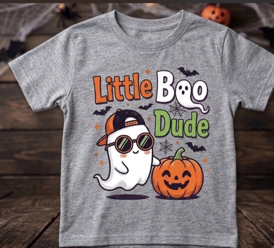 Little Boo Dude Halloween Toddler Boy T-Shirt