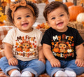 My First Thanksgiving Toddler's T-Shirt in Boy Style and Girl Style