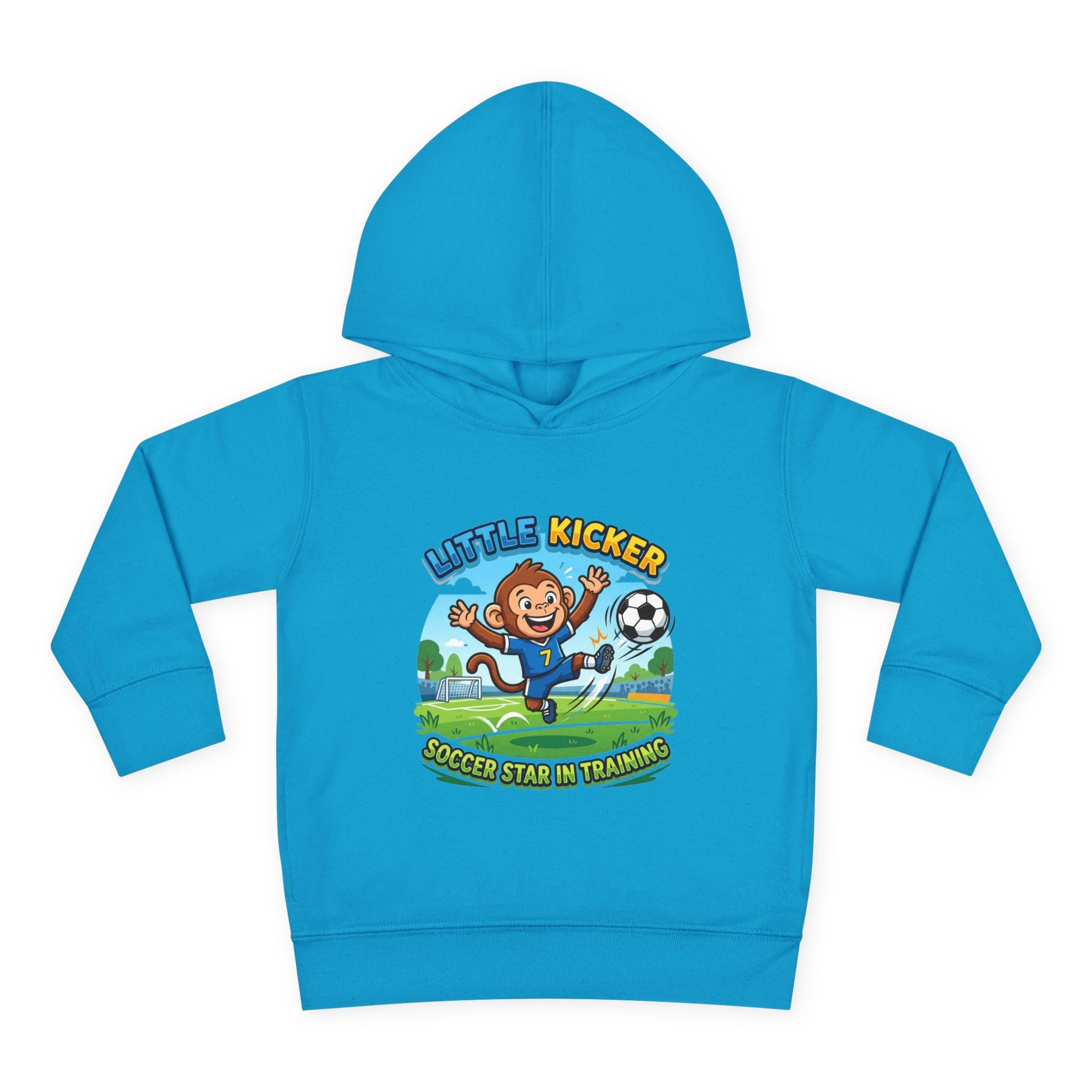 Little Kicker Monkey Soccer Hoodie | Toddler Unisex Pullover