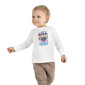 Toddler Long Sleeve Tee | Alien Spaceship Graphic, Retro Playtime Postcard